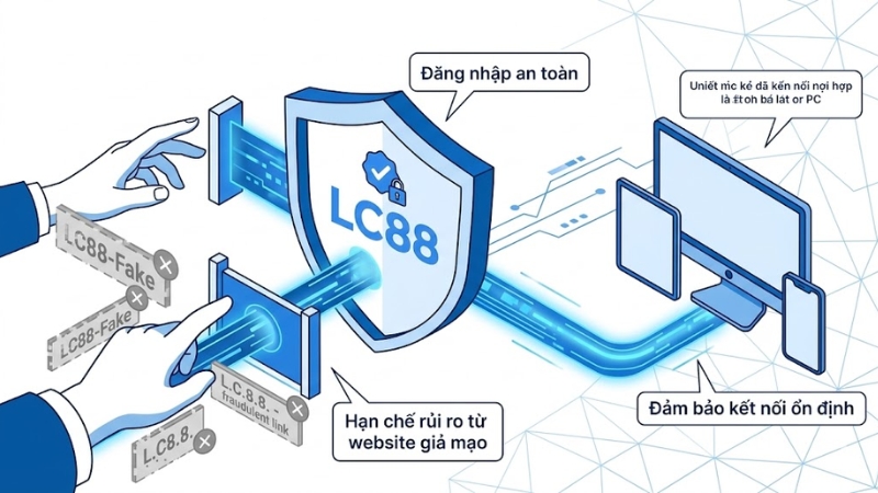 Dấu hiệu link LC88 giả mạo